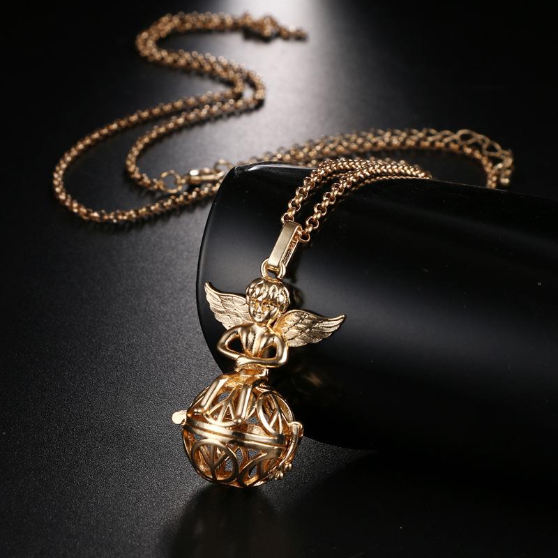 Neue Aromatherapie Ätherisches Öl Diffusor Halskette Schmuck Quadratisch Hohl Parfüm Medaillon 16MM Musik Kugel Damen Anhänger Zubehör