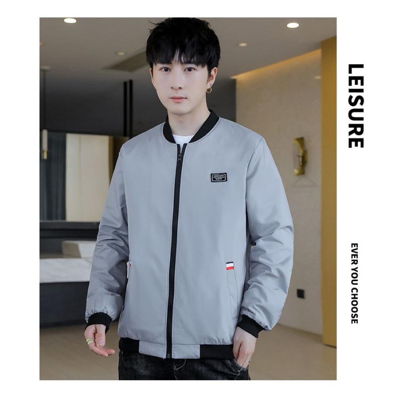 New Men's Jackets Youth Trendy Thin Baseball Collar Casual Tops