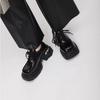 Fashion Spring and Autumn Square Toe Black Women's Loafers Shoes Wholesale Chic Point Lastest Popular Y2k On Offer Platform Ladies Pumps