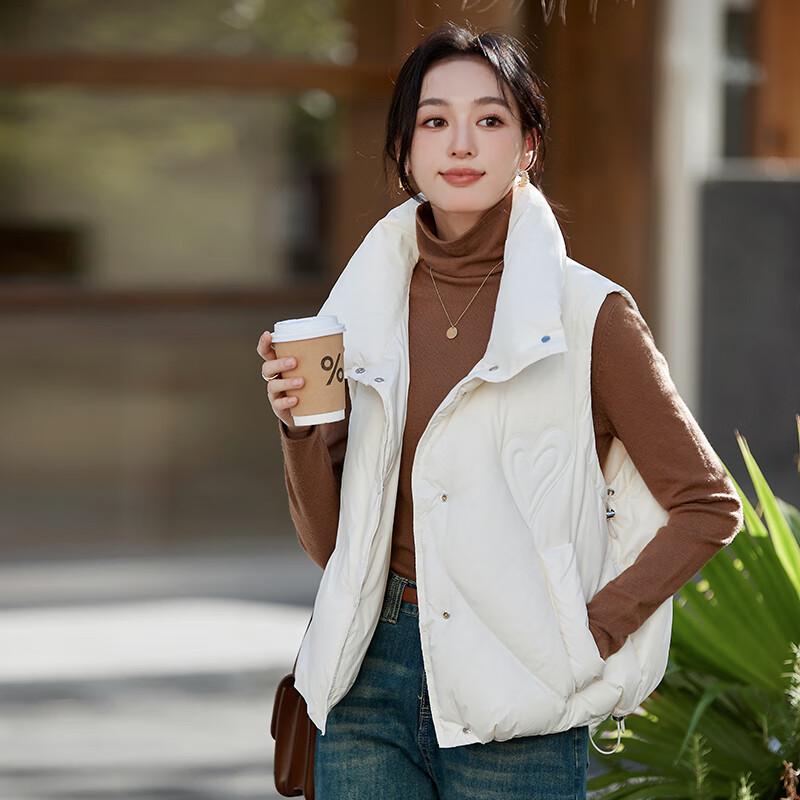Yiliteng Women's Stand-Collar Short Down Vest