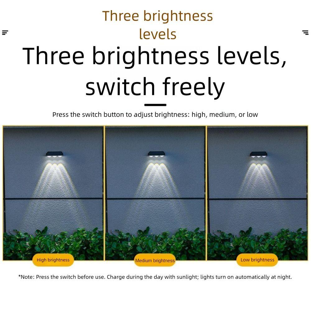 2LED Yard Atmosphere Wall Lights 3LED Solar Wall Lights Waterproof Solar Wall Lamps  Courtyard
