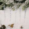12Pcs Hanging Thread Christmas Tree Pendants Transparent Christmas Tree Drop Ornament  Noel Navidad