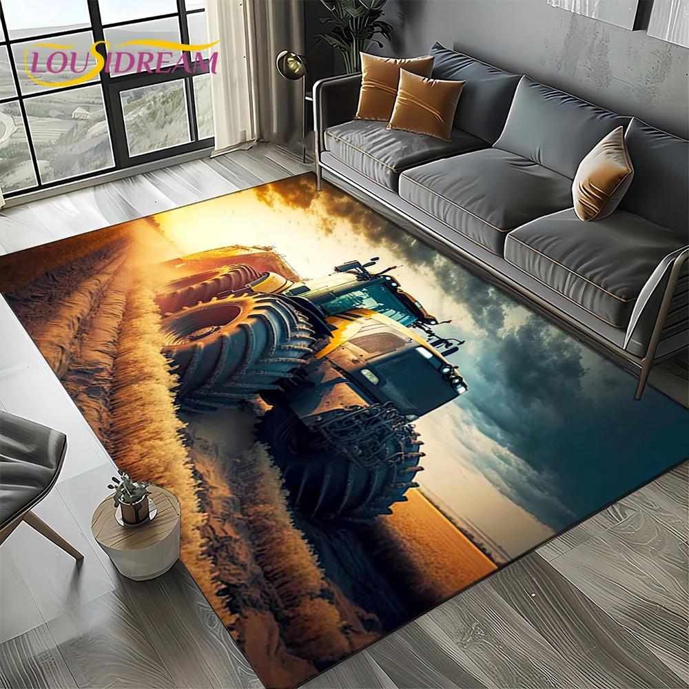 Retro Truck 3D Tractor Car 27 Style Carpet Rug for Living Room Bedroom Home Sofa Decoration,Kid Area Rug Non-slip Floor Mat Gift