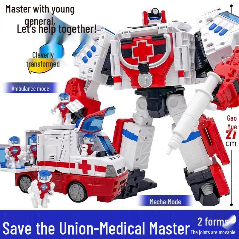 Kabo Car God: Rescue League Transformer Firefighting & Medical Robot Toy Set for Boys