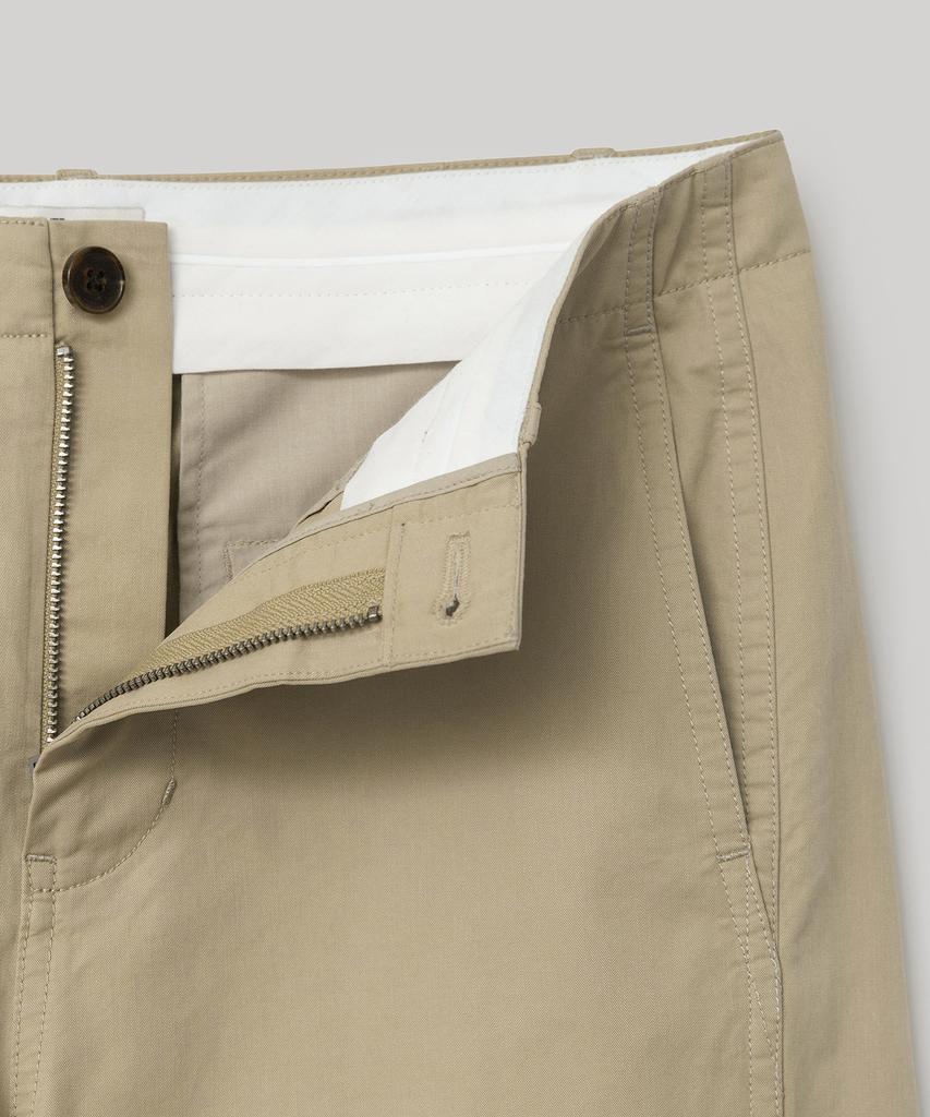 ANOTHER OFFICE WOMEN W. Peachskin Curved Pants (Light Khaki)