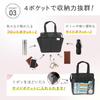 Iwasaki Kogyo Lastrowear Oshikatsu Insulated Lunch 4 BK Bag, Bag, Large, 7L, Pockets, Clear, Black, LF-589