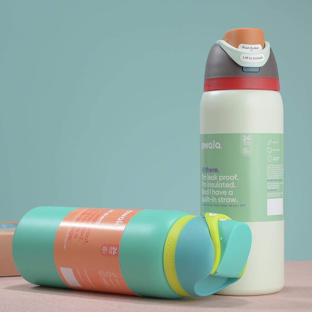 Nueva Botella de Agua Deportiva Owala para Doble Bebida: Acero Inoxidable 304, Aislado al Vacío, Portátil, Gran Capacidad, Vaso para Frutas