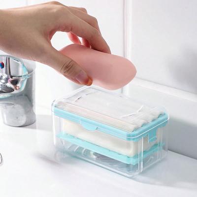 1 Stück Multifunktionale Seifendose Seifenschaumbox mit Rollabdeckung Freihändiges Reibungsschäumen Seifendose Haushalt Seifendose