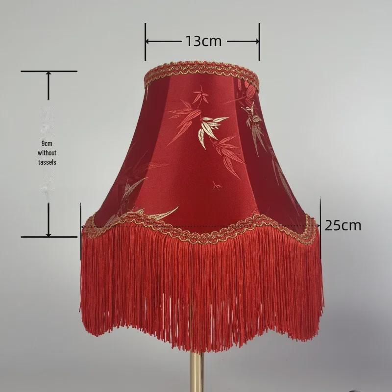 

Европейский стиль, ручная работа, тканевый абажур с кисточками – напольная лампа E27 в стиле ретро, американская кантри, дизайн бамбуковых листьев