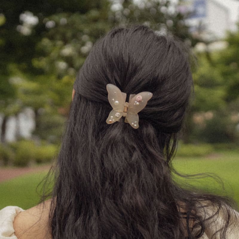 MERRYMOTIVE Pink scented butterfly hair claw