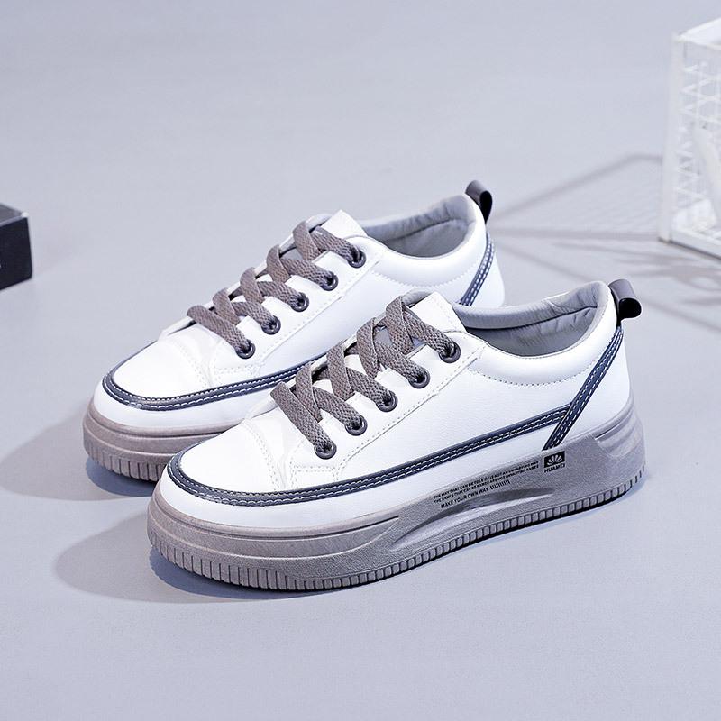 

Корейская версия маленьких белых туфель, женские весенне-осенние новые дышащие студенческие кроссовки для бега, повседневная обувь на толстой подошве 40