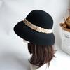 Hepburn Elegant French Retro Black Bell-Shaped Basin Hat Women'S Autumn And Winter Xiaoxiang British Woolen Top Hat Felt Fisherman