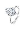 4.5CTW S925 Sterling Silver Oval Moissanite Ring High End Wedding Ring Engagement Ring Jewelry