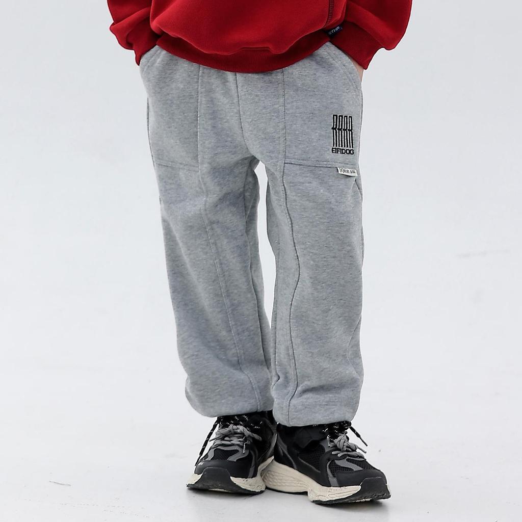 Boys' Plush Fleece Sweatpants - 2025 Autumn/Winter Collection: Thick, One-Piece, Loose Fit for Older Kids