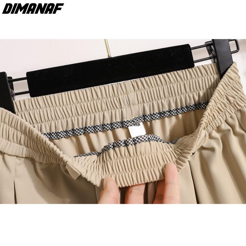 DIMANAF 2024 Plus Size Women Summer Loose Pants Wide Leg Pants 5XL High Waist Shorts Elastic Casual Basic Short Pants