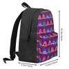 Süßer Frosch-Print Rucksack Bunte Tier Wanderrucksäcke Mädchen Design Print High School Taschen Ästhetischer Rucksack