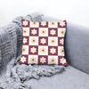 Retro Checkerboard Pattern Print Cushion Cover Premium Comfort Reversible Pillow Cove In One Design for Any Room  Car Interior