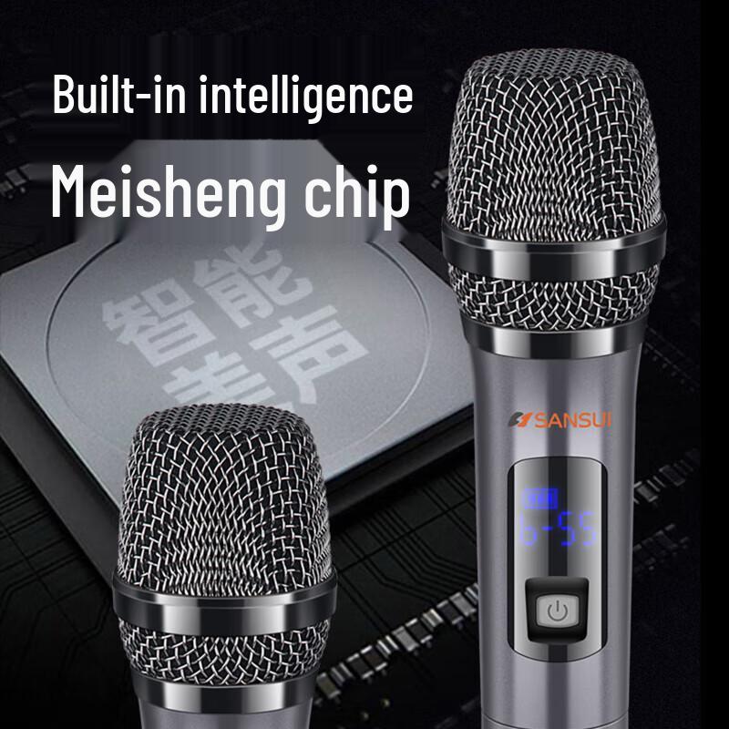 SANSUI PC126 12-inch Wooden Portable KTV Karaoke Speaker System with 22-inch Display