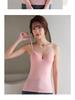 Women's Sexy Deep V Modal Camisole with Fixed Cups and Beautiful Back Design