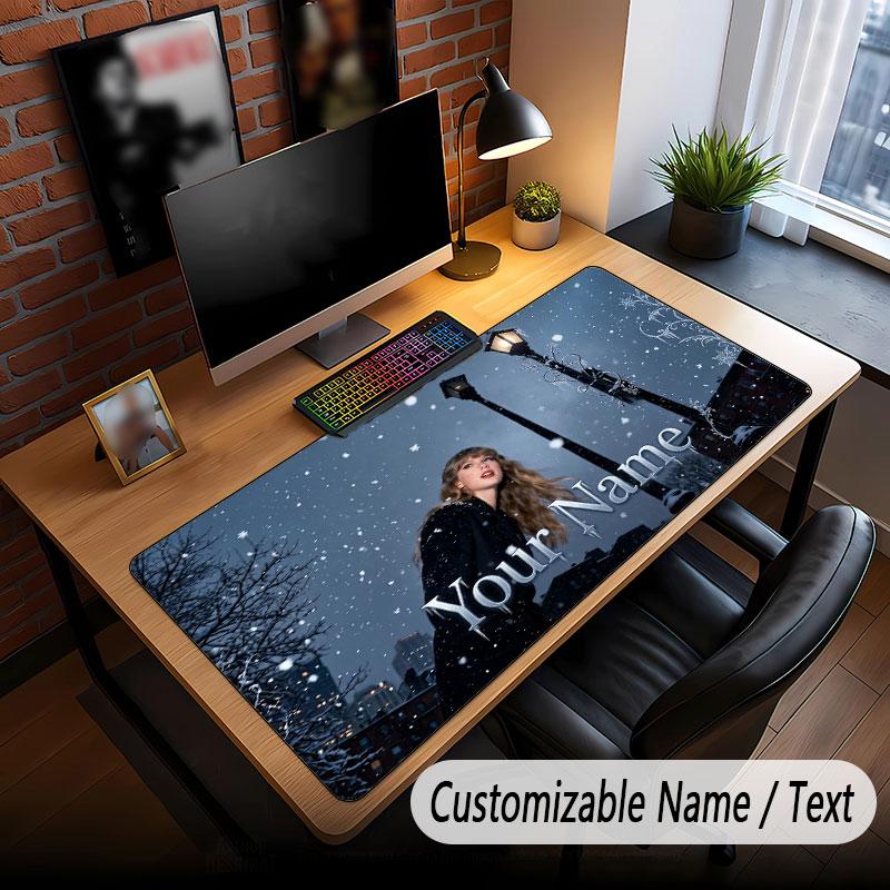 Custom Name Extended Mouse Pad,Taylor Swift Gaming Desk Mat For Home Office Desktop Decor