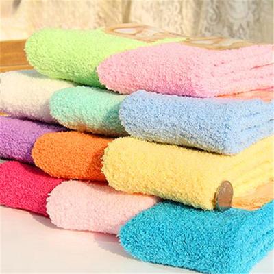 Cute Socks Women Bed Socks Pure Color Fluffy Warm Winter Kids Gift Soft Floor Home Accessories Funny Socks New Year's Gift