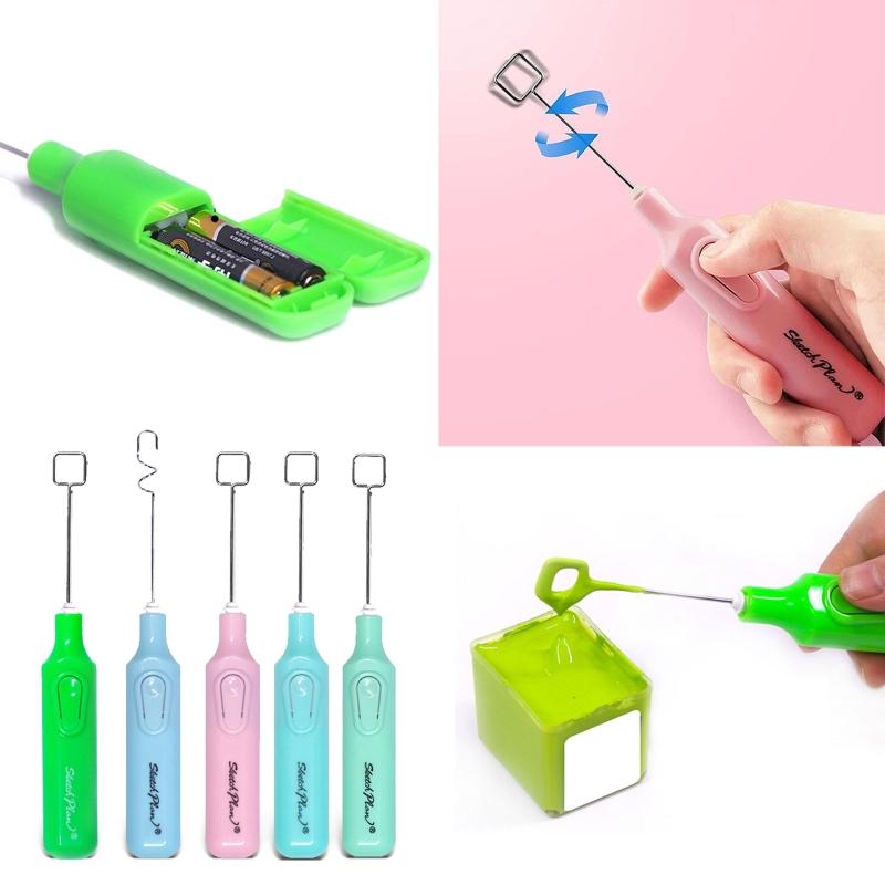 Epoxy Resin Stirrer for Crafts Tumbler Replaceable Electric Tumbler Mixer Handheld Battery Operated Epoxy Mixing Stick