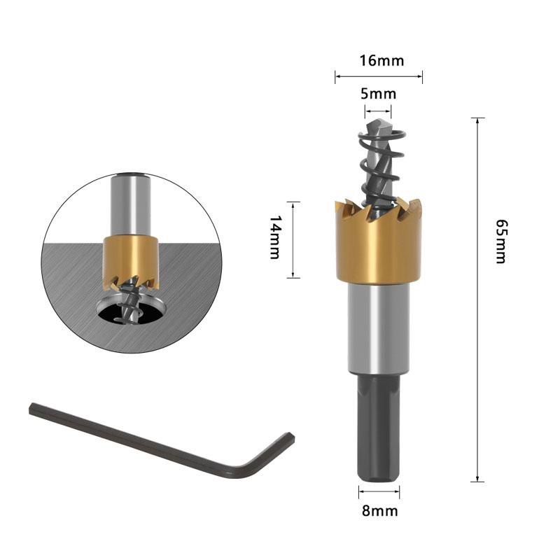 5pcs HSS Drill Bit High Speed Steel Carbide Tip Hole Saw Tooth Cutter Metal Drilling Woodwork Cutting Carpentry Crowns