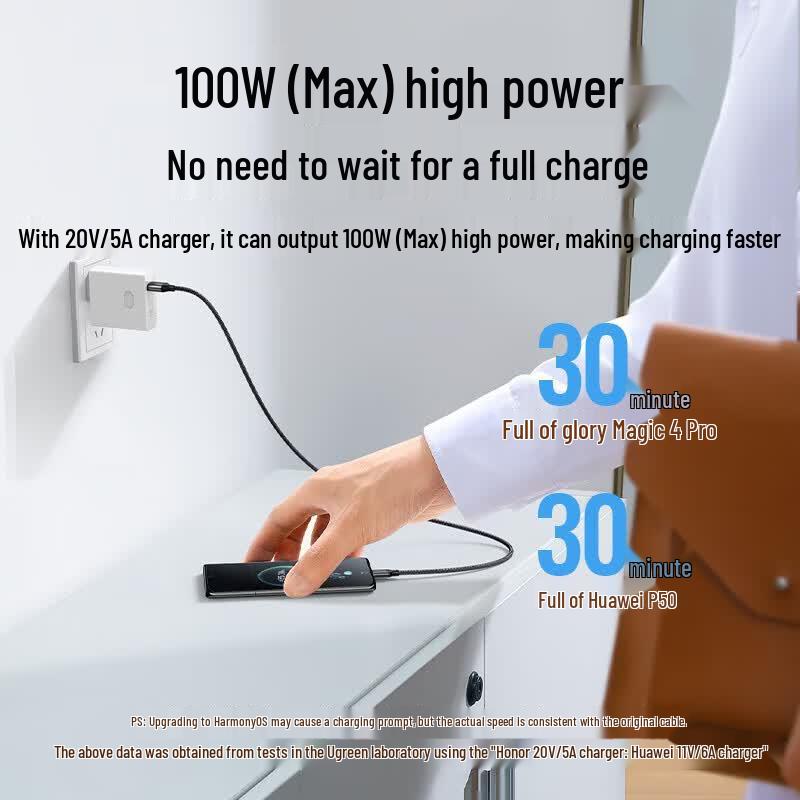 UGREEN 100W USB-C Super Fast Charging Braided Cable