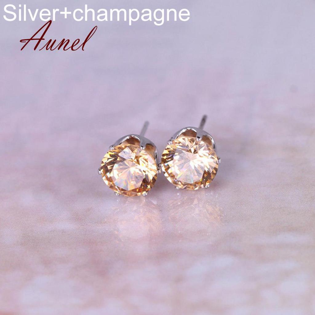 Smart Cubic Zirconia  Ear Stud Earrings Wedding Gift