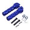 Knurled Motorcycle Foot Pegs with Forked Mounting-Hole End, Machined Aluminum Assembly for Replacement Projects