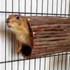 Hanging Hamster Tunnel Wooden Swing Hideout Chewing Branch Toy for Syrian Hamster Sugar Glider Pet Supplies