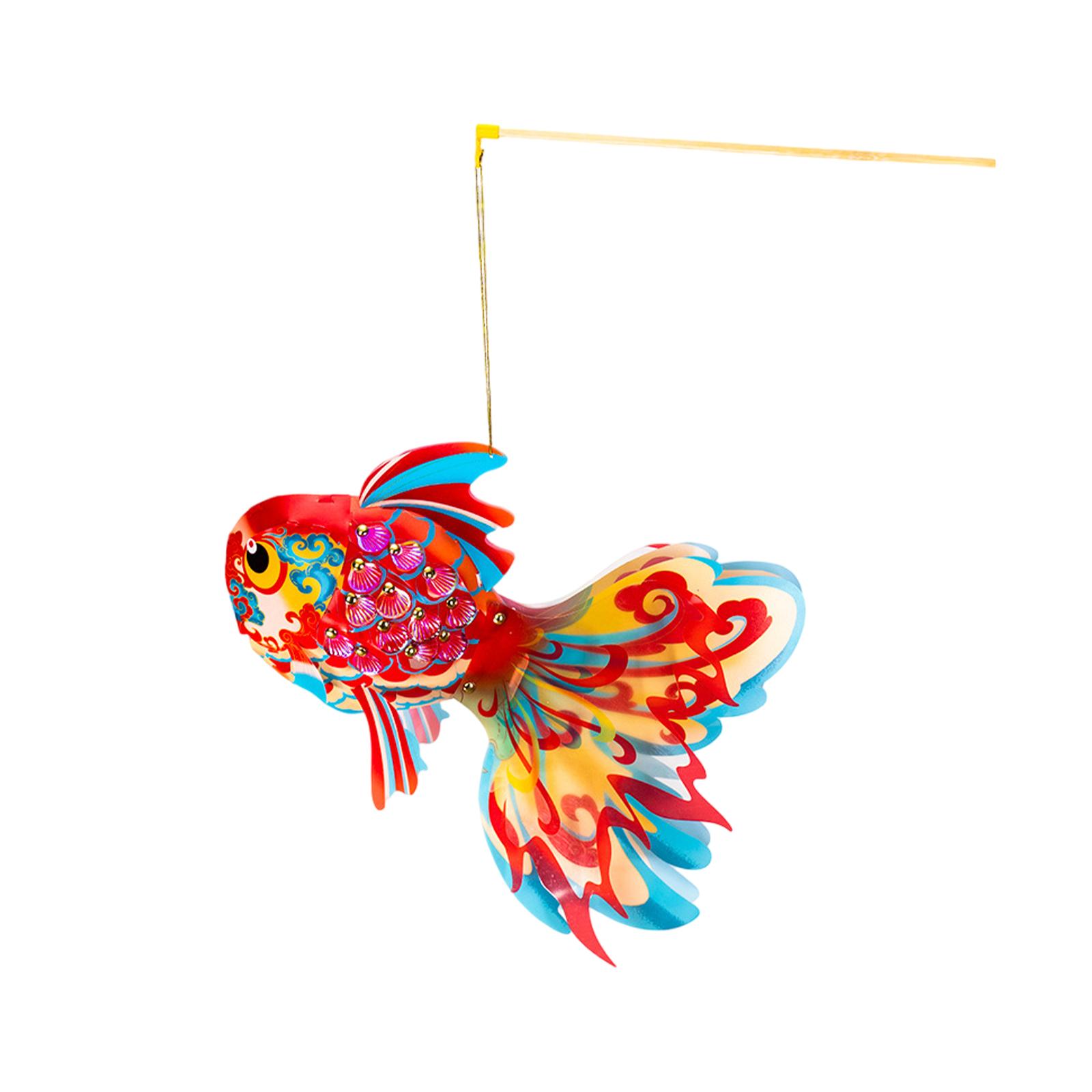 

Fish Chinese Lantern DIY Making Kit Kids Craft Stuff Decorative Festival Ornament for Chinese New Year Spring Festival Decor червоний