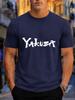 2026 New Pure Cotton Tshirt With Brush Script Font Japanese Style Trendy Print Fashionable Short Sleeves