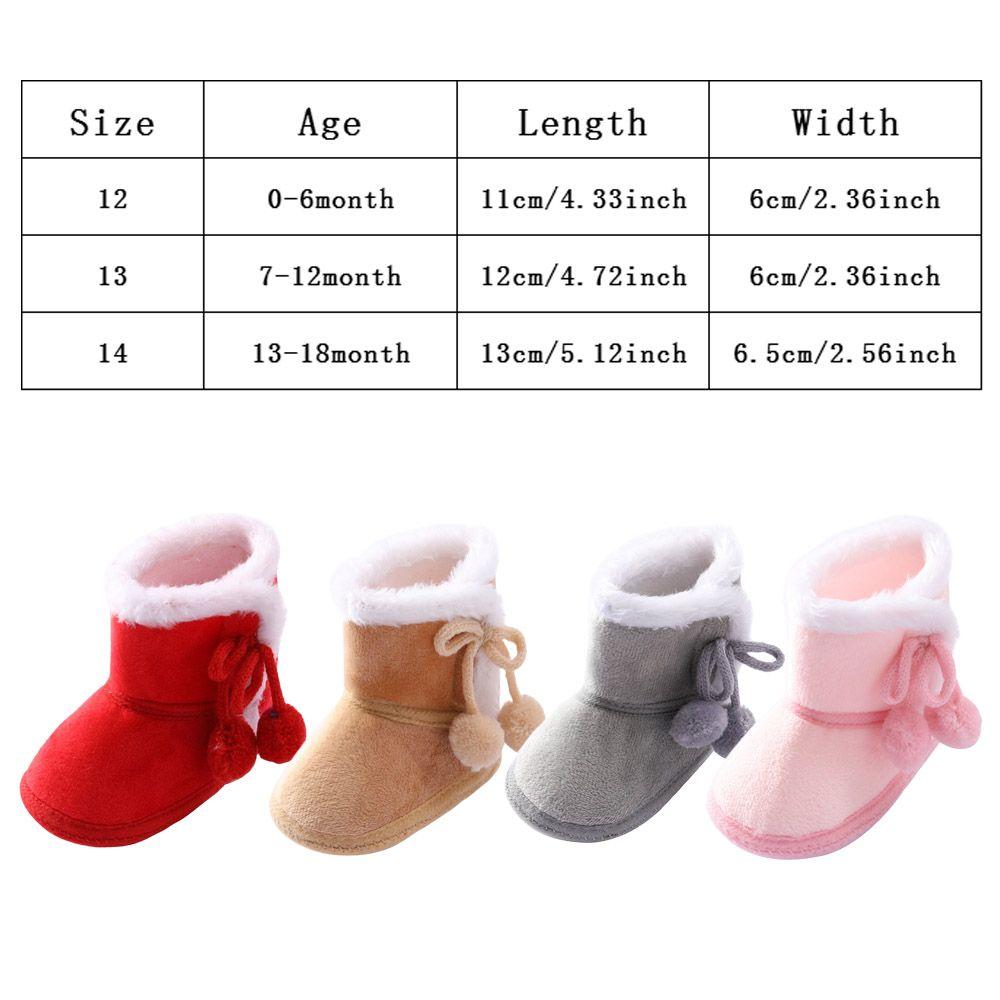 Slip On Anti Skid Bottom Down Shoes Flat Snow Boots Newborn Toddler Plush Fur Winter Warm Boots
