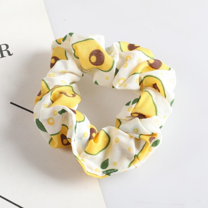 Summer Fruit Pattern Elastic Hair Ties for Women New Trend Scrunchies Ponytail Elastic Hair Bands Hair Accessories