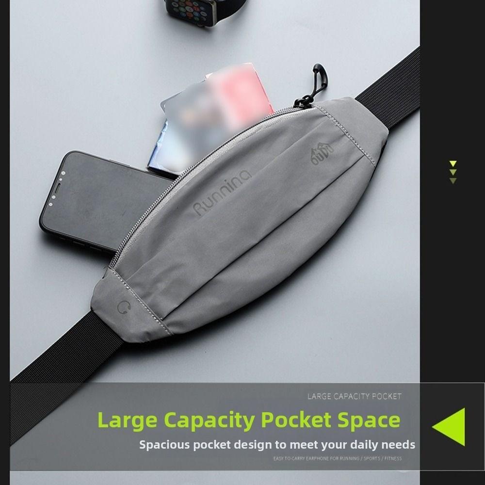Waterproof Reflective Running Bag 7 Inch Mobile Phone Bag Fashion Sports Waist Bag Outdoor Riding