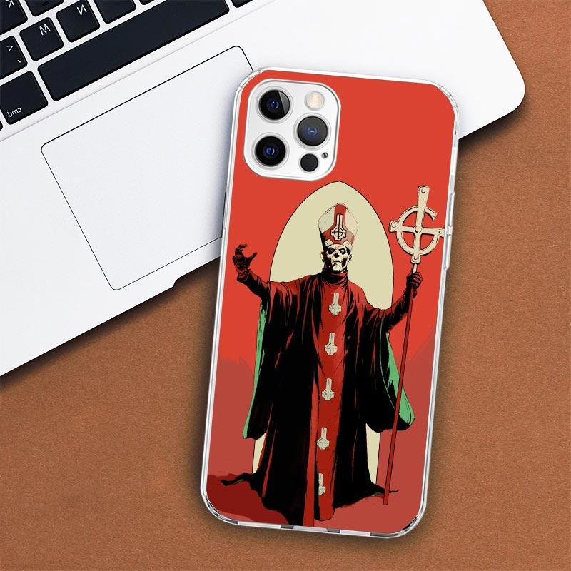 Ghost Papa Emeritus Phone Case For Apple iPhone 11 12 13 15 14 Pro 7 XR X XS Max 8 Plus + Mini SE Customized Print Soft Cover