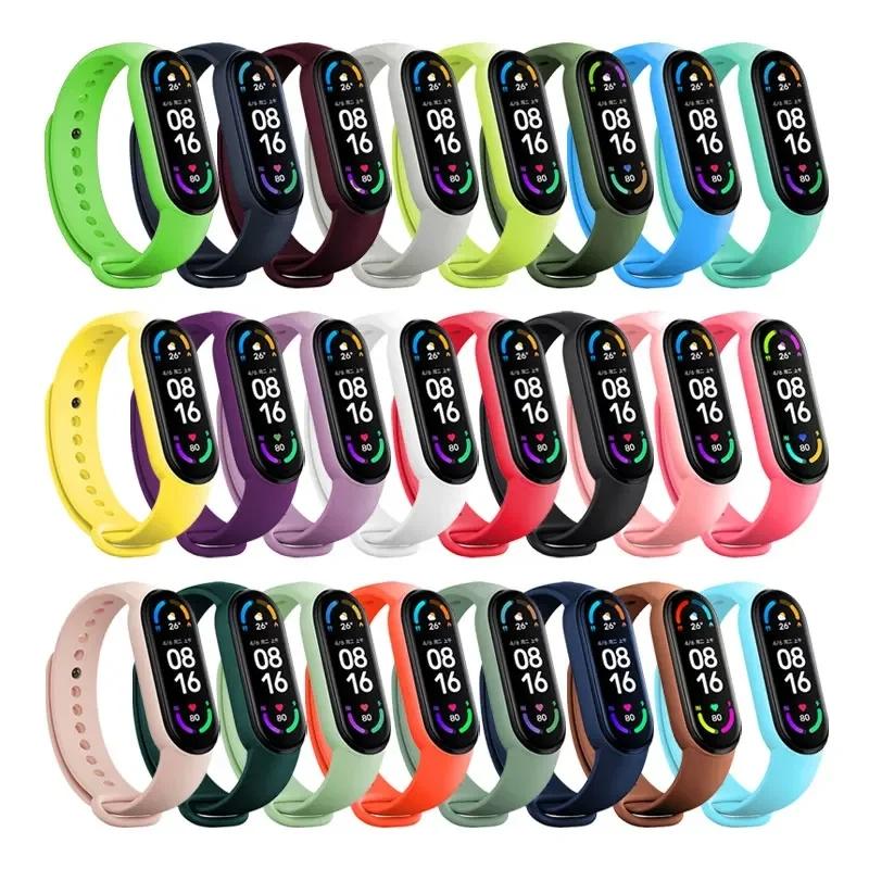 New Silicone Strap For Xiaomi Mi Band 4 5 6 7 Bracelet Sport Watch Wristband Miband4 Miband7 Correa Mi Band 3 4 5 6 7 Band