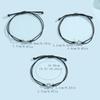 3PCS Glow in Dark Sun Moon Star Bracelet Set Handmade Woven Rope Trendy Jewelry Couple Accessories
