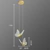 Acrylic Butterfly Chandelier Lamp LED Hanging Ceiling Light Lighting Fixtures Teahouse Living Room