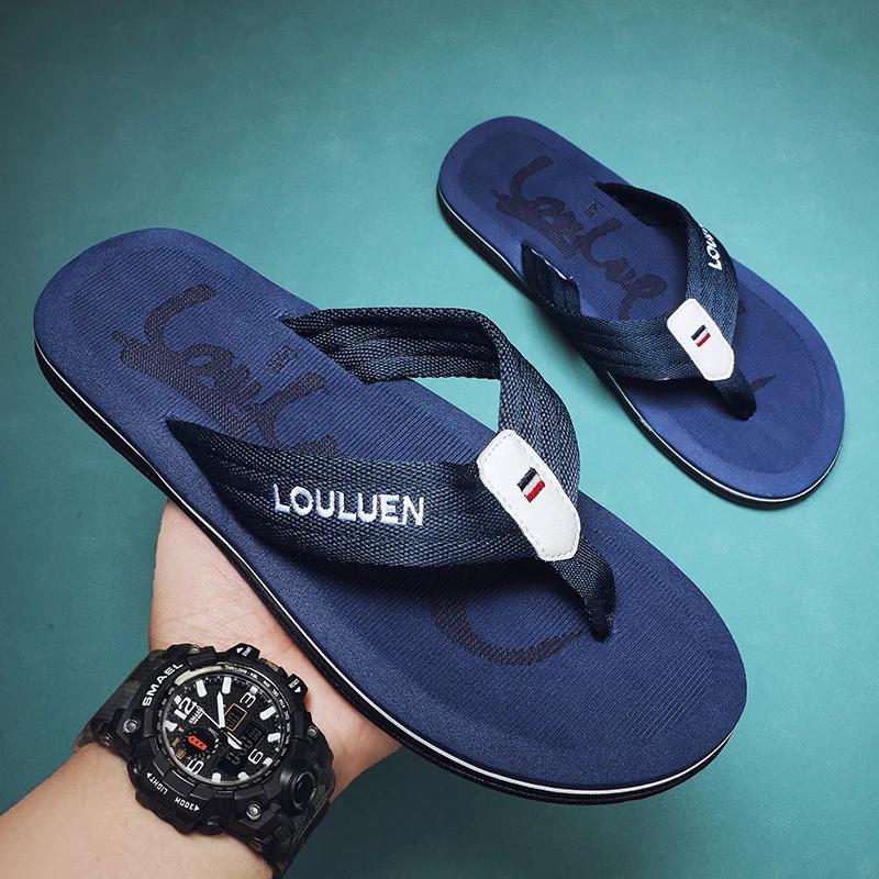 Fashion High Quality Brand Hot Sale Flip Flops Men Summer Beach Slippers Men Fashion Breathable Outdoor Casual Shoes Men Flip Flop Beach