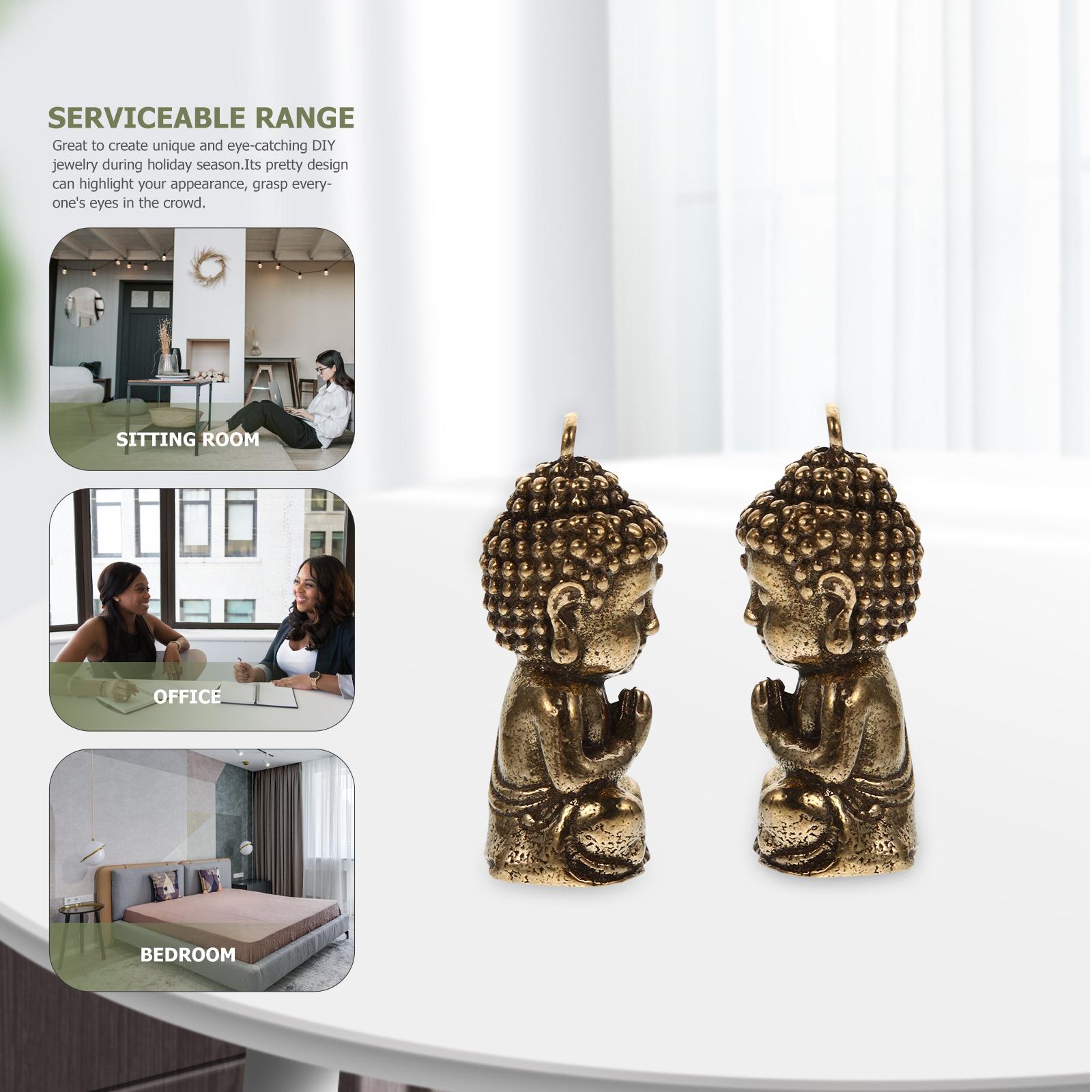 

2Pcs Small Buddha Pendant Charm Brass Jewelry Making DIY Accessory for Necklace Bracelet Anklet Bag Key Ring Decoration China Mainland