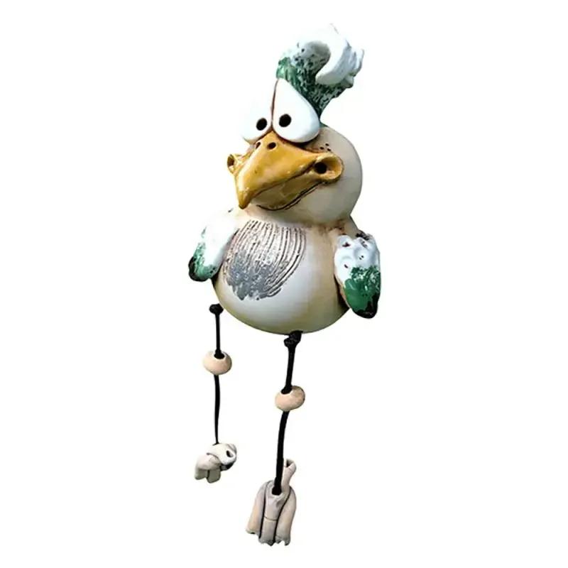 Funny Chicken Decor Resin Rooster Garden Statues Outdoor Yard Art Statues Lawn Decor Sculptures Home Ornaments Wacky Rooster