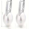 Classic luxury zircon earrings imitating pearl women's ear buckles earrings