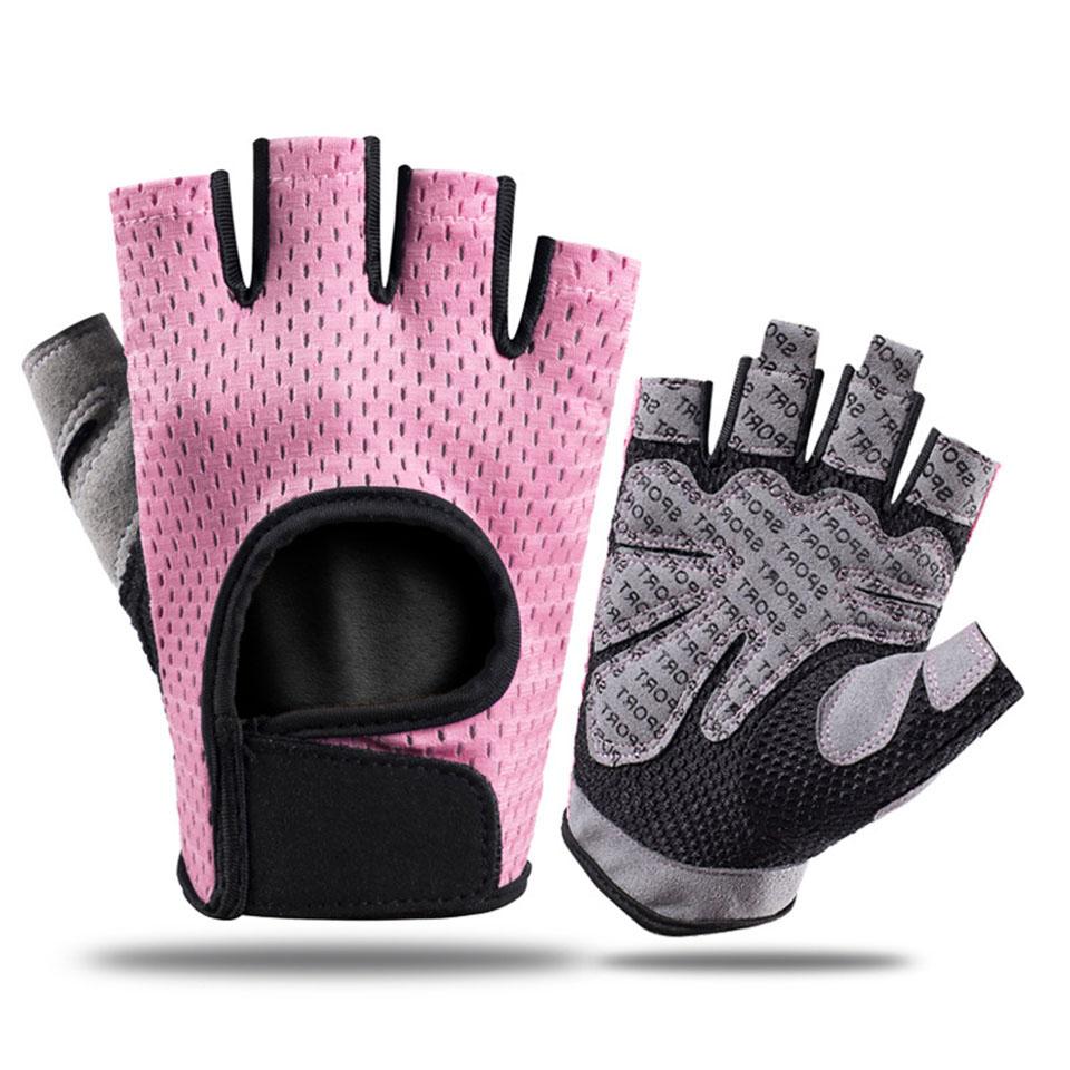 Loogdeel Half Finger Sports Gloves Breathable Air Hole Gym Cycling Non Slip Shock Absorbing For Men Women