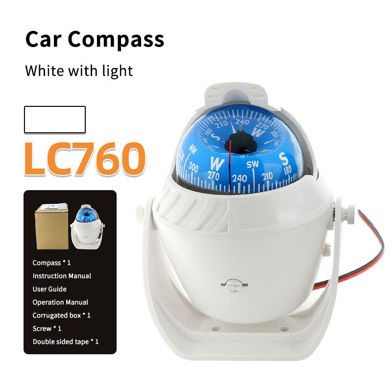 

Waterproof Led Light Marine Compass Pivoting Electronic Nautical Compass High Precision Boat Navigation Compass Waterproof Positioning Tool For Sea Ve білий