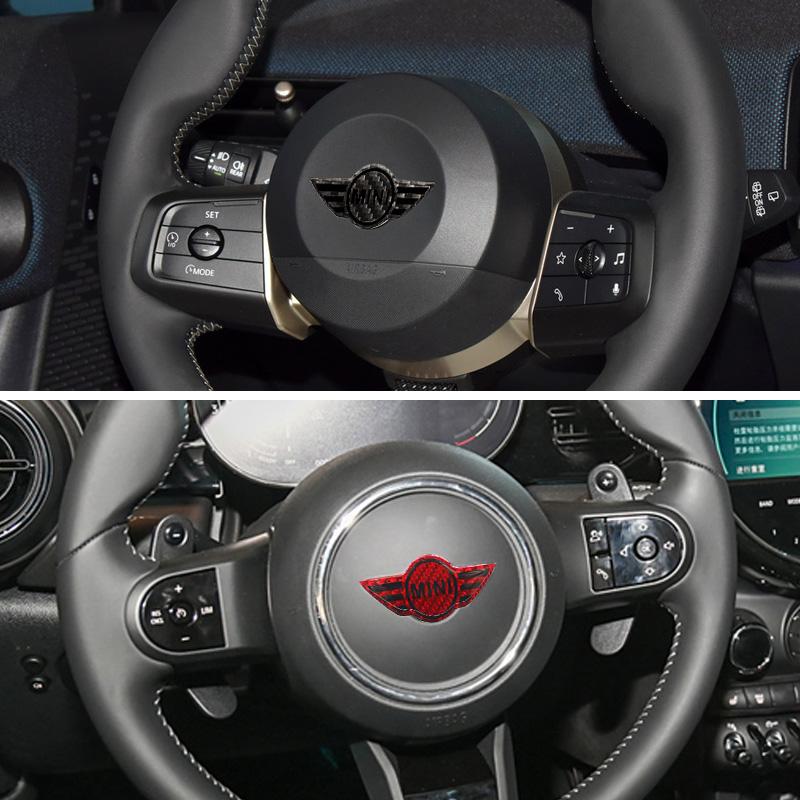 1Pcs Car Styling Steering Wheel Emblem Badge Stickers For MINI Cooper One S JCW Countryman R50 R52 R53 R55 R56 F54 F55 F56 F60