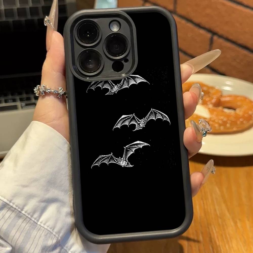 Gothik Vampir Fledermaus Gotisch Silikon Handyhülle Für iPhone 17 Air 17 16 15 14 13 12 11 Plus Pro Max Stoßfest Weiche Hülle