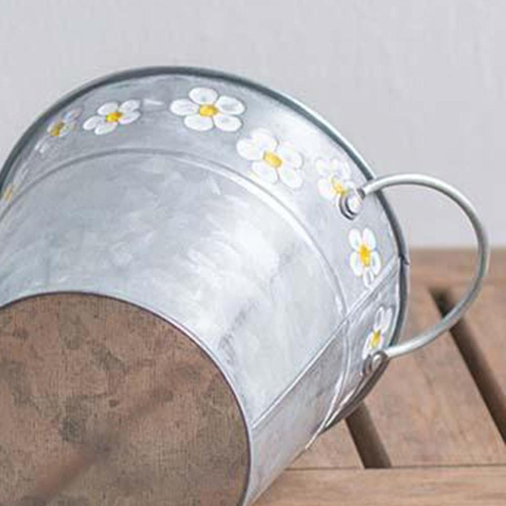 Basket Bucket Planters Pot, Storage Bucket, Rust Protection Basket Metal Pot