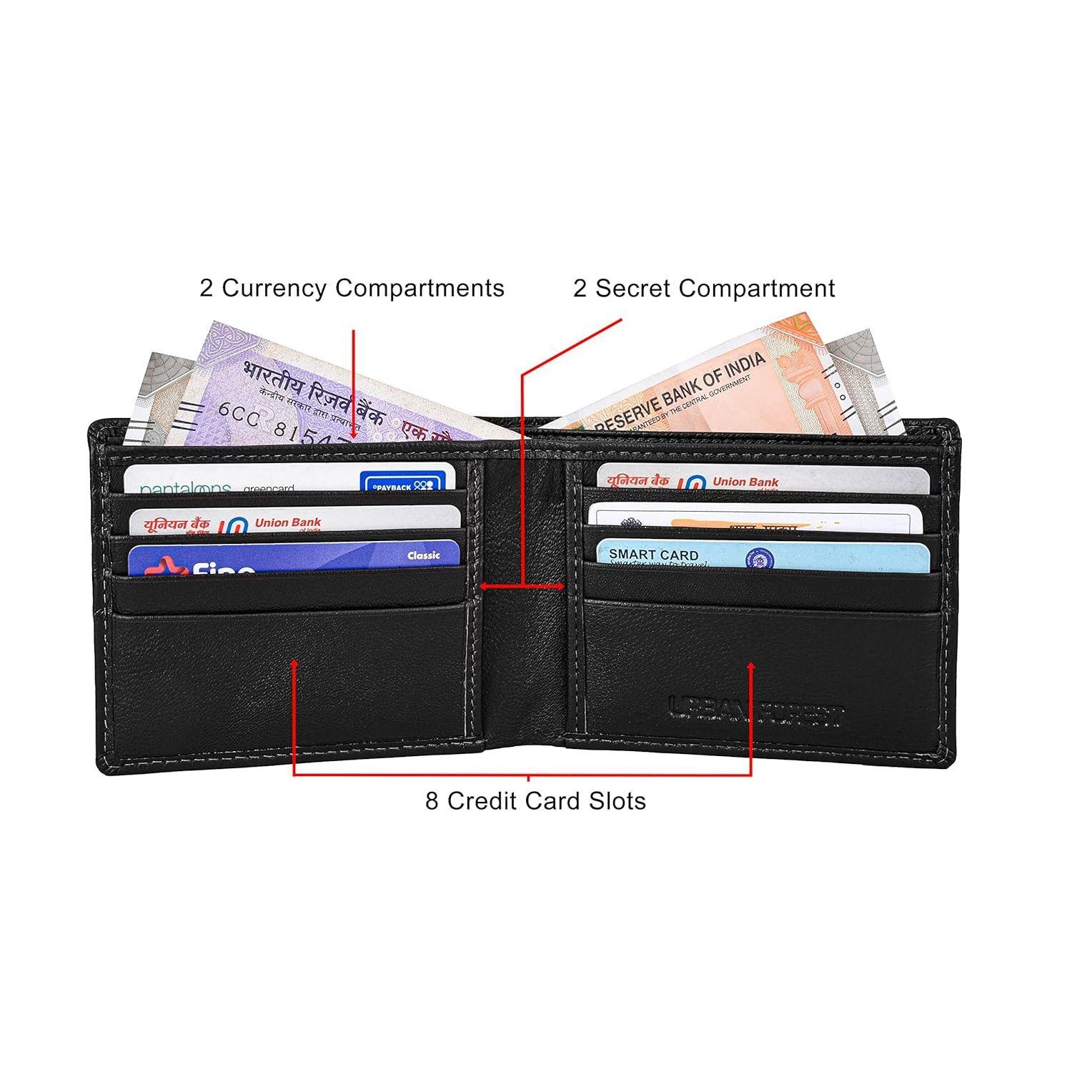 Черный кожаный мужской кошелек George — фото 3